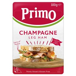 PRIMO CHAMPAGNE LEG HAM SLICED GLUTEN FREE (8 X 100G)