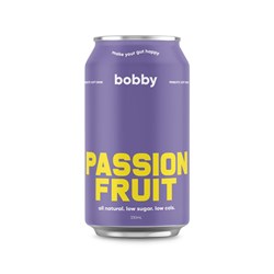 BOBBY&#39;S PREBIOTIC PASSIONFRUIT SOFT DRINK (12 X 330ML)