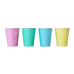 PINNACLE PASTEL AQUEOUS COATED COFFEE CUP 8OZ SINGLE WALL 50&#39;S (20)