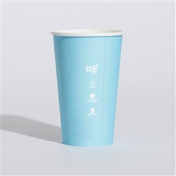 PINNACLE PASTEL AQUEOUS COATED COFFEE CUP 16OZ SINGLE WALL 50&#39;S (20)