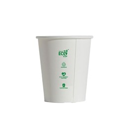 PINNACLE TRULY ECO WHITE COFFEE CUP 8OZ SINGLE WALL 50&#39;S (20)