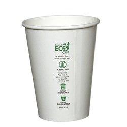 PINNACLE WHITE AQUEOUS COFFEE CUP 12OZ SINGLE WALL 50&#39;S (20)