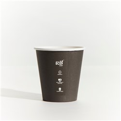 PINNACLE TRULY ECO BLACK COFFEE CUP 8OZ SINGLE WALL 50’S