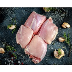 FRESH CHICKEN THIGH FILLETS SKINLESS LARGE RAW APPROX 5KG {PRICE PER KG}