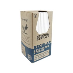 BYGREEN STRONG REGULAR PAPER STRAWS 220’S