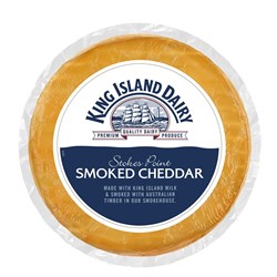 KING ISLAND SMOKED CHEDDAR APPROX 2.9KG {PRICE PER KG}