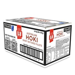 I&amp;J CRISPY BATTERED HOKI FILLETS (60 X 50G) BOX