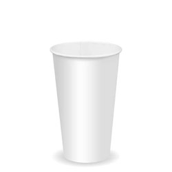 BIOPAK WHITE COLD PAPER CUPS 500ML /16OZ 90MM 50&#39;S (20)
