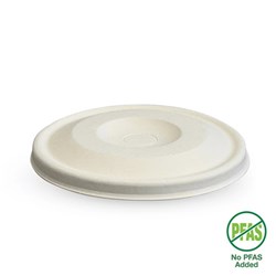 BIOPAK LARGE PAPER FLAT BIOCUP LID 90MM 50&#39;S (20)