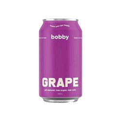 BOBBY'S  PREBIOTIC GRAPE SOFT DRINK (12 X 330ML) CTN