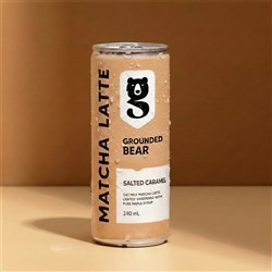 GROUNDED BEAR - SALTED CARAMEL MATCHA LATTE (12 X 240ML) CTN