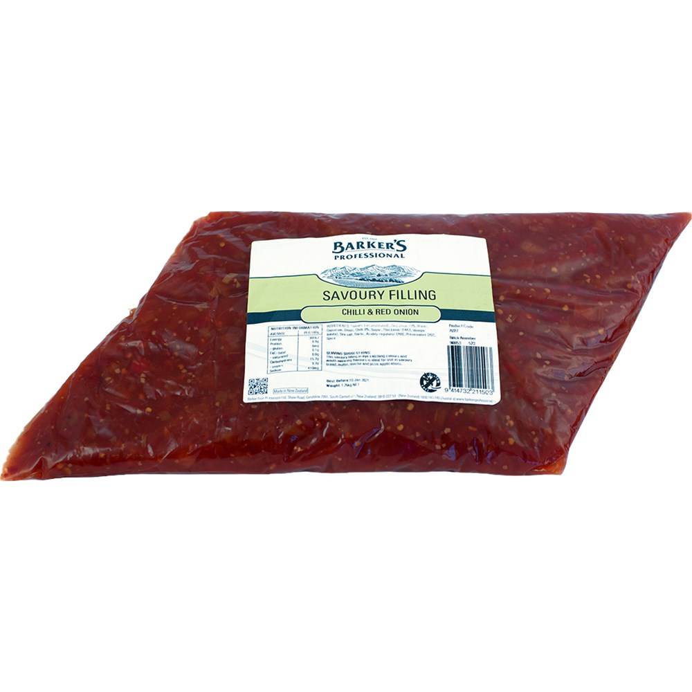 ASSORTED BAKING AGENTS - BARKERS RED ONION & CHILLI FILLING (1.25KG ...